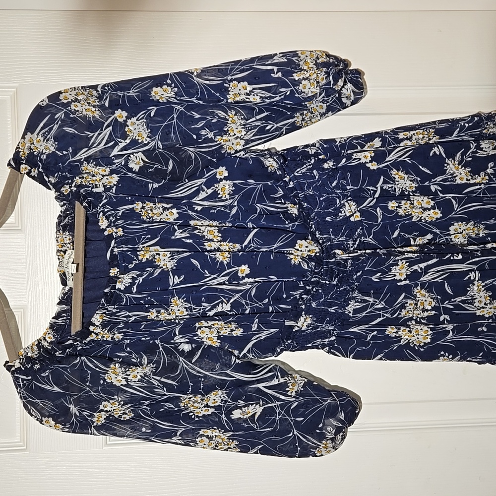 Ryan Michelle Floral Navy Dress Size PM